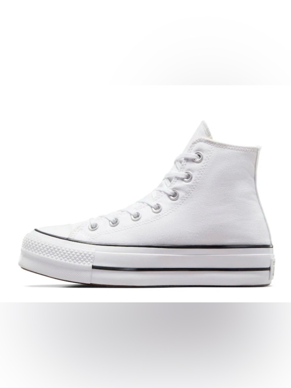 Converse Chuck Taylor All Star Lift Platform Hightop Shoes | White Black | 8 - Picture 4 of 8